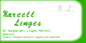 marcell linges business card